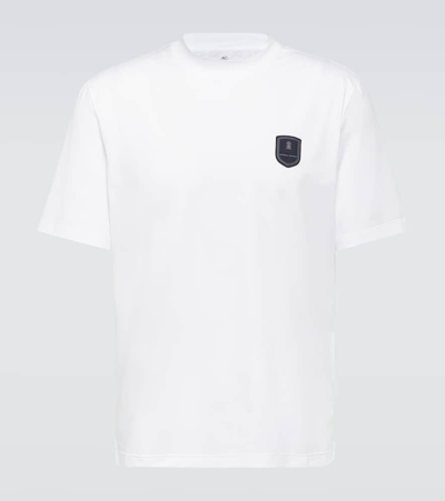 Brunello Cucinelli Embroidered Crewneck T-shirt In White
