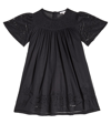 Chloé Ruffled Cotton Dress In Black