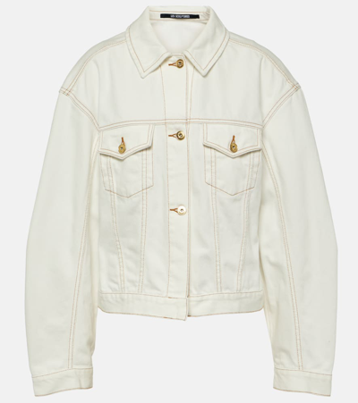 Jacquemus White Denim Jacket 'la Veste De-nîmes' In Cotton Woman
