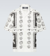 Jacquemus La Chemise Jean Shirt Pt Frise Horse Black Whit In White