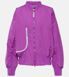Adidas By Stella Mccartney Logo-appliqué Bomber Jacket In Purple