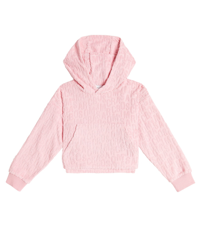 Marc Jacobs Kids' Logo Cotton-blend Hoodie In Pink