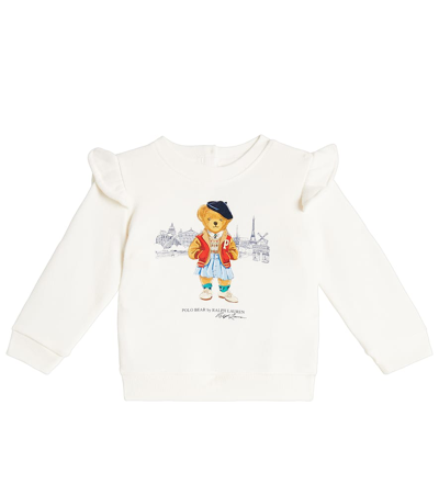 Polo Ralph Lauren Baby Polo Bear Cotton-blend Fleece Sweatshirt In White