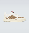 Gucci Re-web Leather And Original Gg Fabric Sneakers In White
