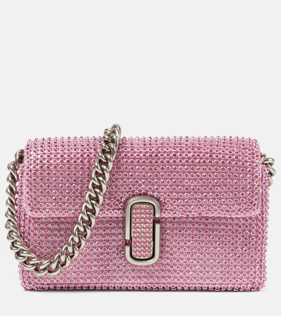 Marc Jacobs J Marc Mini Embellished Shoulder Bag In Petal_pink