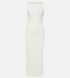 Magda Butrym Crochet-trimmed Cotton Midi Dress In White