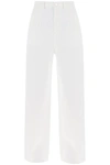 Loulou Studio Attu Cotton Wide Leg Jeans In White