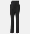 ALEXANDER MCQUEEN HIGH-RISE WOOL SLIM PANTS