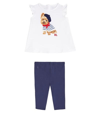 Polo Ralph Lauren Baby Top And Pants Set In Multicoloured