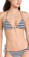 Solid & Striped The Iris Bikini Top Blackout/marshmallow In Blackout/marshmallow