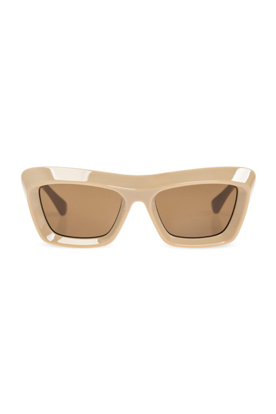 Bottega Veneta Eyewear Square Frame Sunglasses In Beige