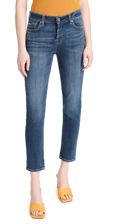 7 For All Mankind Josefina Slim Boyfriend Jeans Broken Twill Vanity In Broken Twill Vanity