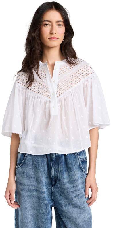 ISABEL MARANT ÉTOILE SAFI BLOUSE WHITE