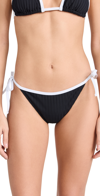 Solid & Striped Iris Womens Side Tie Bikini Swim Bottom Separates In Blackout