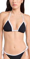 Solid & Striped The Iris String Bikini Top In Blackout