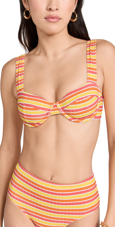 Solid & Striped Lilo Bikini Top Sorbet Stripe