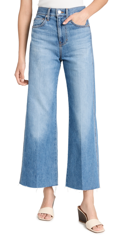 Veronica Beard Jean Taylor Cropped High Rise Wide Jeans Enough Said