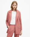 Allsaints Aleida Lightweight Tri Blazer In Rich Pink