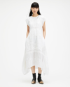 Allsaints Gianna Embroidered Maxi Dress In Off White