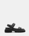 ALLSAINTS ALLSAINTS RORY CHUNKY LEATHER VELCRO SANDALS