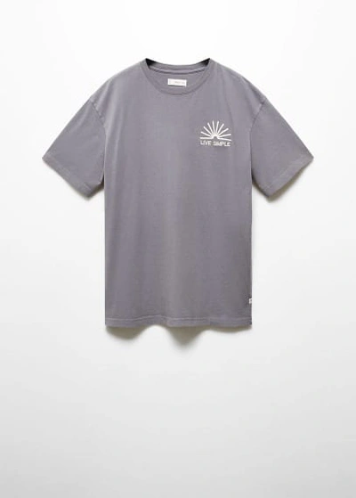 Mango T-shirt In Bleu