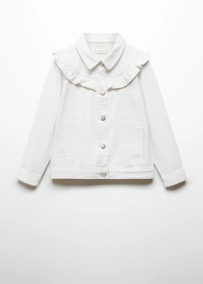 Mango Kids' Blouson In Blanc