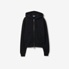 Burberry Cotton Zip Hoodie In Black