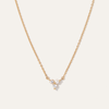 QUINCE WOMEN'S WHITE SAPPHIRE TRIAD NECKLACE