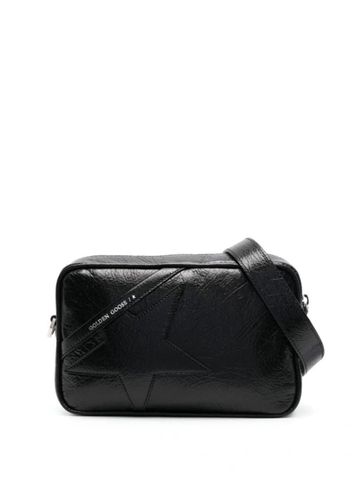 Golden Goose Star Bag Wrinkled Lamb Leather Body And Star In 90100 Black