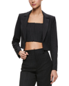 Alice And Olivia Mya Cropped Pinstripe Blazer