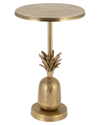 Sagebrook Home Pineapple Side Table In Gold