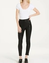 Dear John Denim Nina High Rise Animal Print Leggings In Black In Black