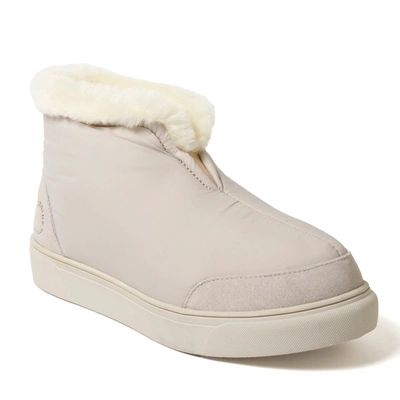 Dearfoams Fireside By  Women's Shearling Warm Up Bootie In White