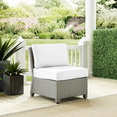 Crosley Furniture Bradenton Outdoor Sectional Center Chair - Sunbrella In Gray