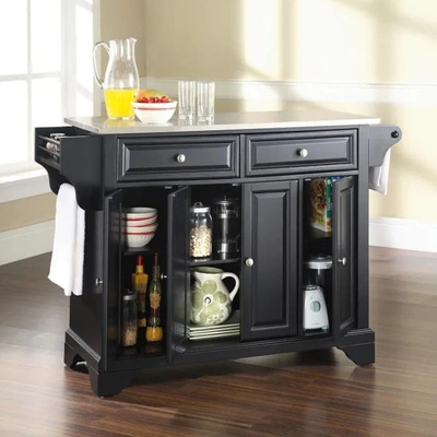 Crosley Furniture Lafayette Full Size Kitchen Island With Natural Wood Top