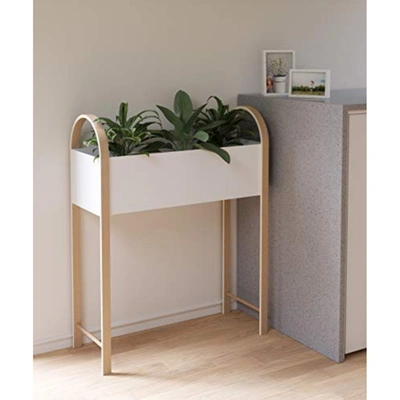 Umbra Bellwood Freestanding Planter, Elevated Garden Bed, Raised Storage Box In Neutral