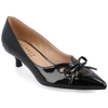 Journee Collection Women's Lutana Wide Width Pointed Toe Kitten Heel Pumps In Black