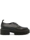 LORENA ANTONIAZZI 50MM LACE-UP LEATHER LOAFERS