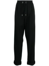 Balmain Drawstring Tapered Track Pants In Black