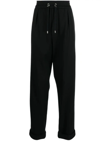 BALMAIN DRAWSTRING TAPERED TRACK PANTS