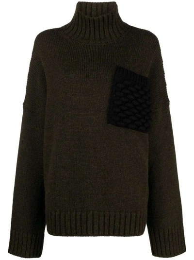 Jw Anderson Roll-neck Ribbed Jumper In Black