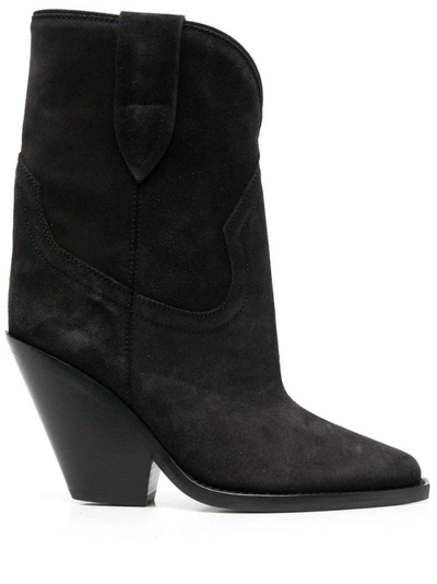 Isabel Marant Pointed-toe Suede Boots In Black