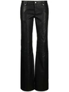 Zadig & Voltaire Evy Crushed Lambskin Leather Pants In Black