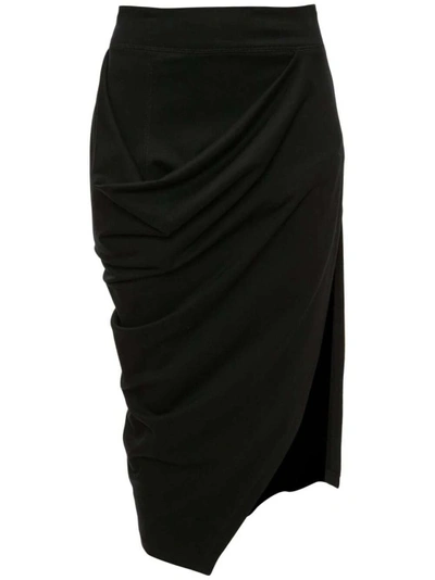 Jw Anderson Asymmetric Draped Skirt In Black