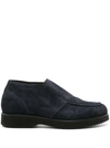 DOUCAL'S BLUE SLIP-ON SUEDE BOOTS