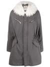 Zadig & Voltaire Kidea Zip-up Parka Coat In Grey
