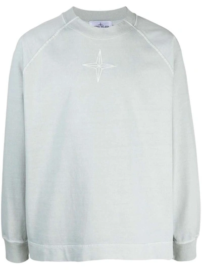 Stone Island Cotton Sweatshirt In White