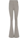 Balmain Monogram Jacquard Flared Trousers In Grey