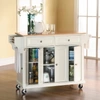 CROSLEY FURNITURE FULL SIZE KITCHEN CART WITH NATURAL WOOD TOP