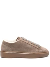 Doucal's Sneakers Mit Shearling-futter In Brown